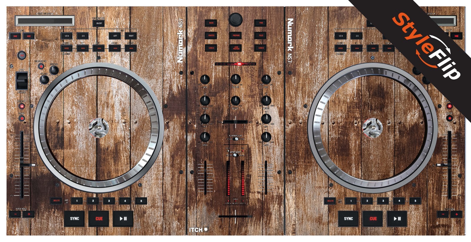 Numark NS-7 Skin | Wood #1 | Protective Decal | StyleFlip Skins