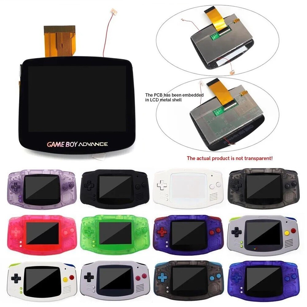HD V5 Laminated Drop in 3.0'' 720x480 Retro Pixel LCD With Custom Shell For GBA