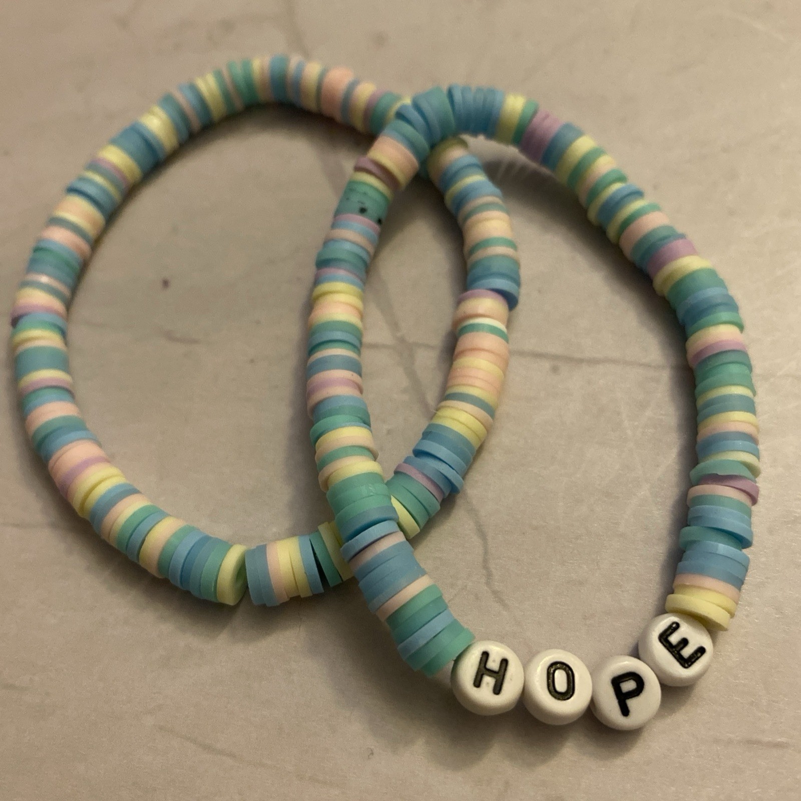 Artisan Clay Stretch Bracelet (Hope)