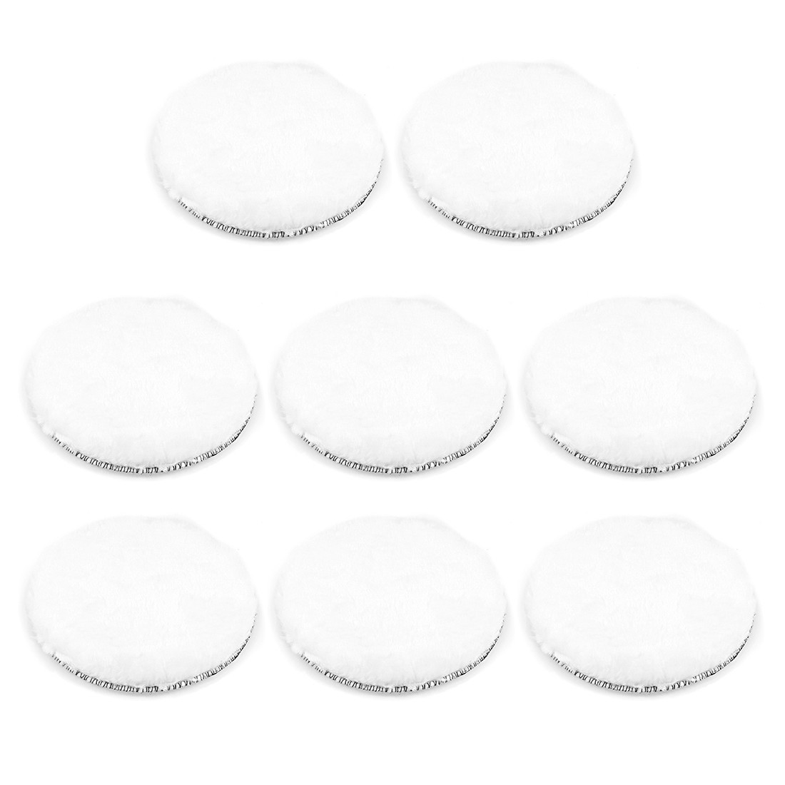 6-Inch Wool Polishing Pad Hook and Loop Buffing Wheel 8 Pcs