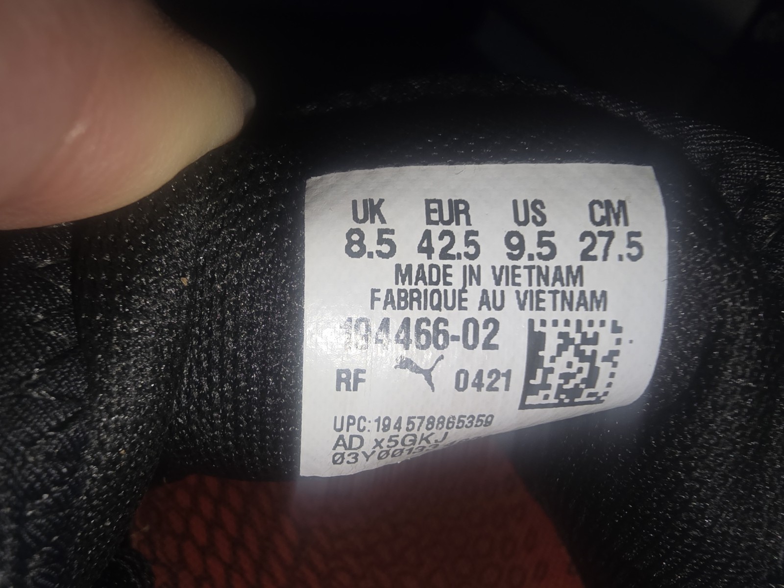 Puma Ignite 9.5 ,only Used 1 Round