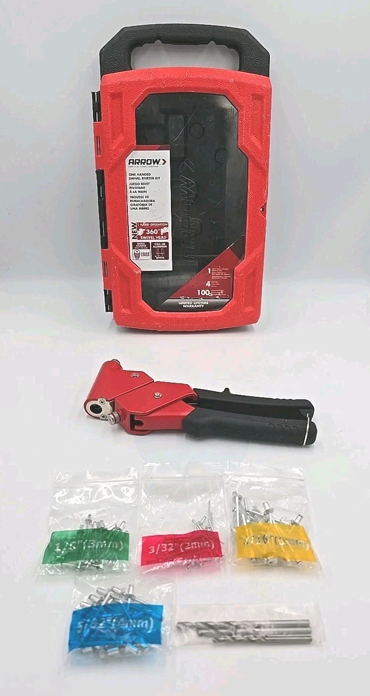 Arrow Fastener Swivel Head One-Handed Rivet Tool Kit -Tool Only