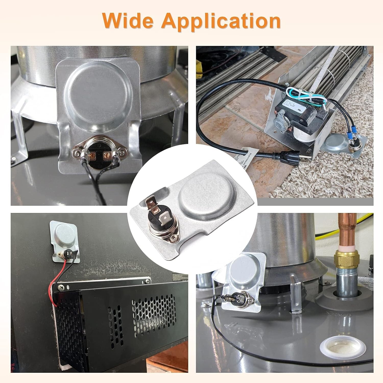Magnetic Automatic Thermostat Sensor Switch with High Temperature Rated Wiring f