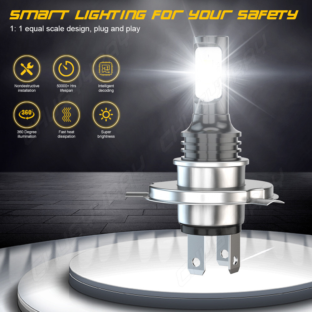 2x Super LED light bulb for Honda Motorcycle 2002-2007 VTX1800C headlight 6000K