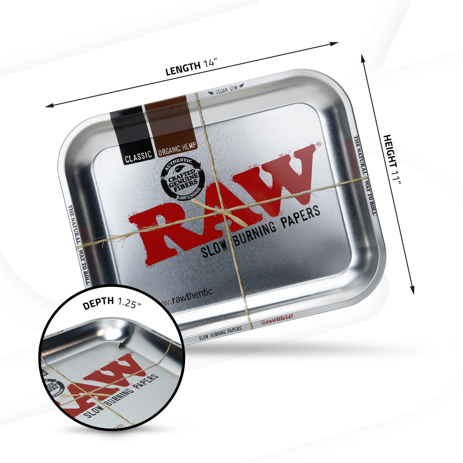 RAW Metal Rolling Tray | Large