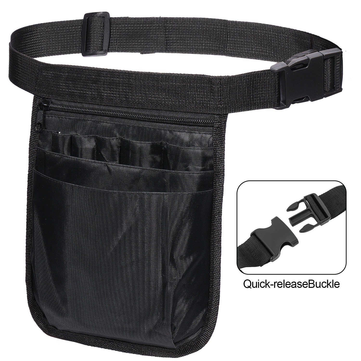 Multi-Pocket Tool Pouch Utility Organizer Pouch Waist Bag for Tools Belt Clip
