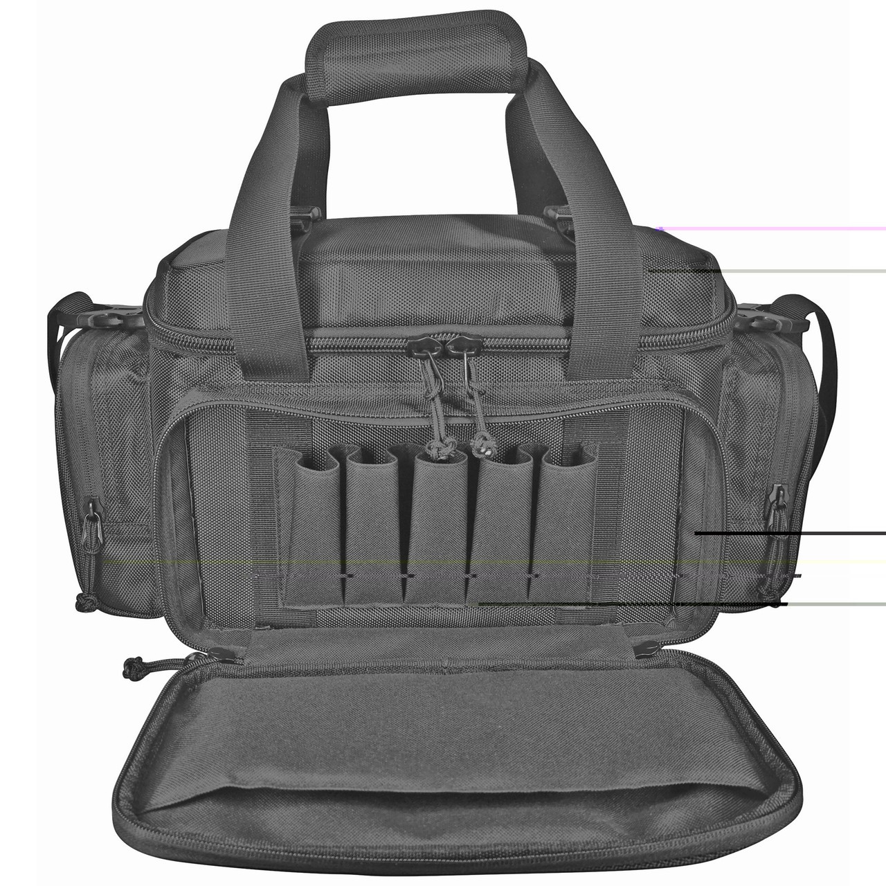 Evolution Outdoor 1680D Tactical Range Bag - Black Padded