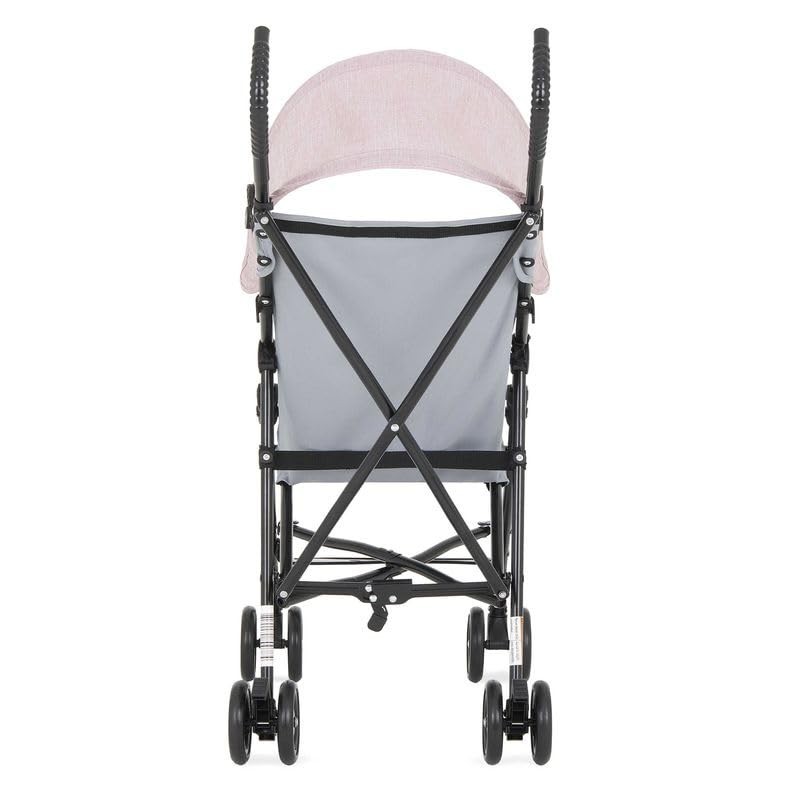 Compact Pink Stroller, 1-Hand Fold | 3-Point Safety Harness