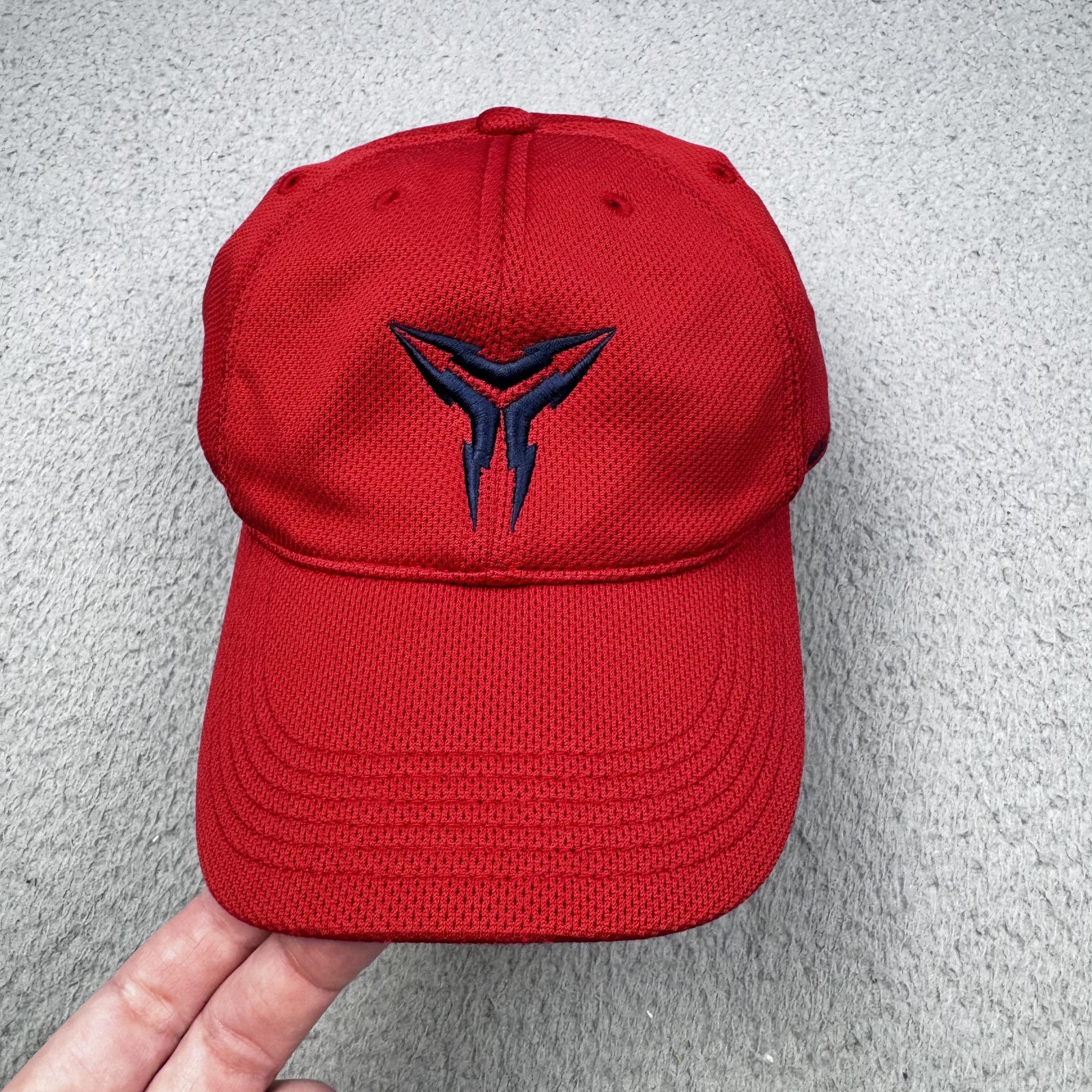 Nike Hat Cap Youth One Size Red Mesh FitDry Performance Logo Style 234372-648