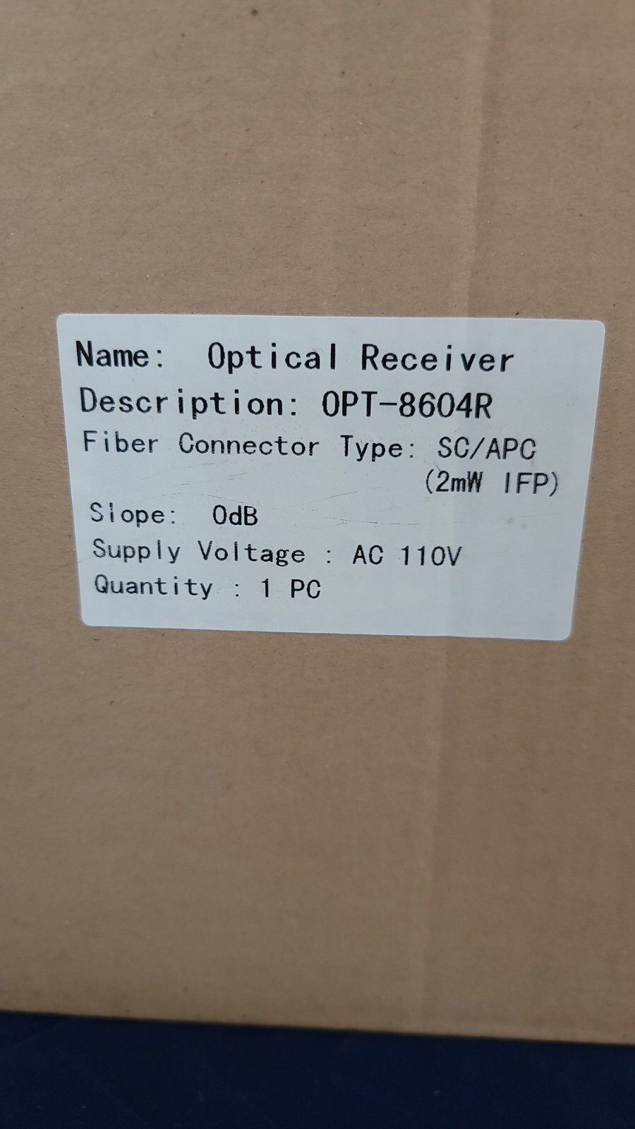 Optical Receiver OPT- 8604r Opticaltimes Optical Node Fiber Technologies