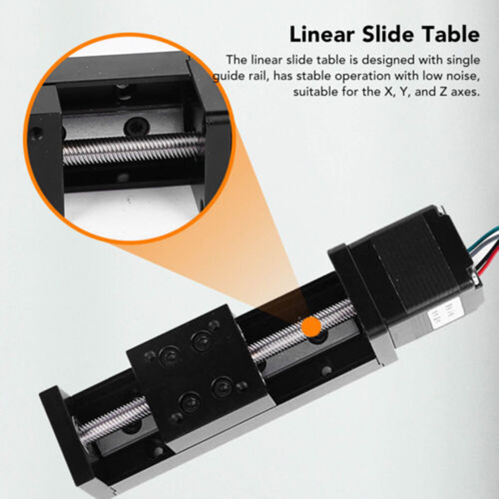 CNC Mini Motorized Slide Table Linear Guide Rail Stage Nema11 Motor Drive Kit