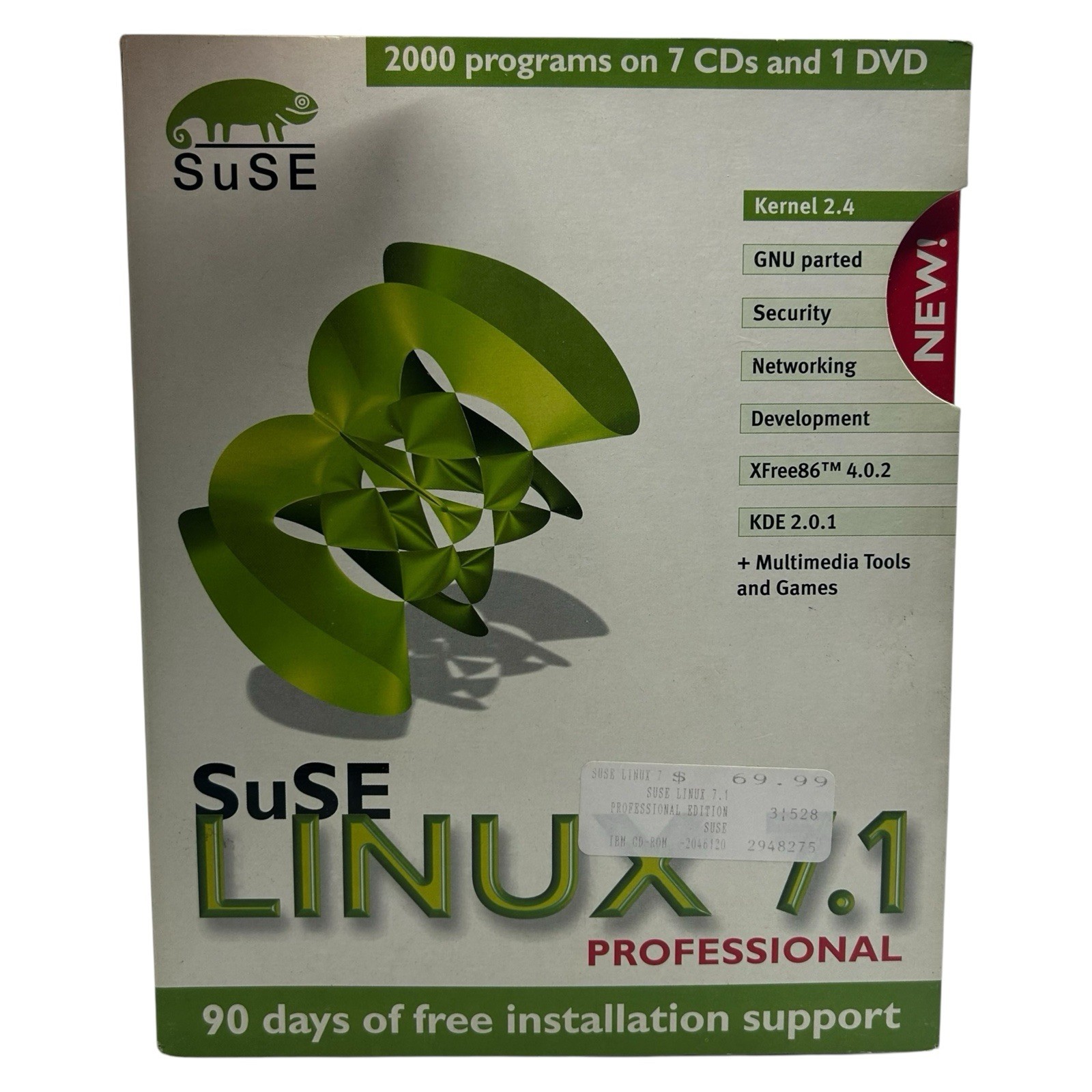 Suse Linux 7.1 Professional Edition (CD-ROM, 2001) Big Box Vintage Software