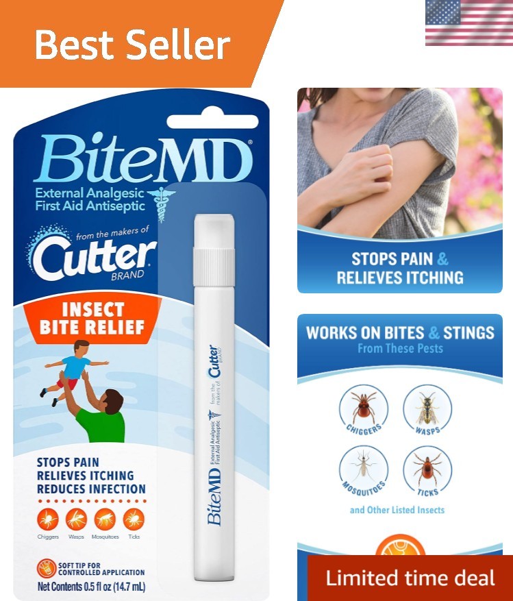 BiteMD Insect Bite Relief Stick, Analgesic And Antiseptic, 0.5 Fl Oz