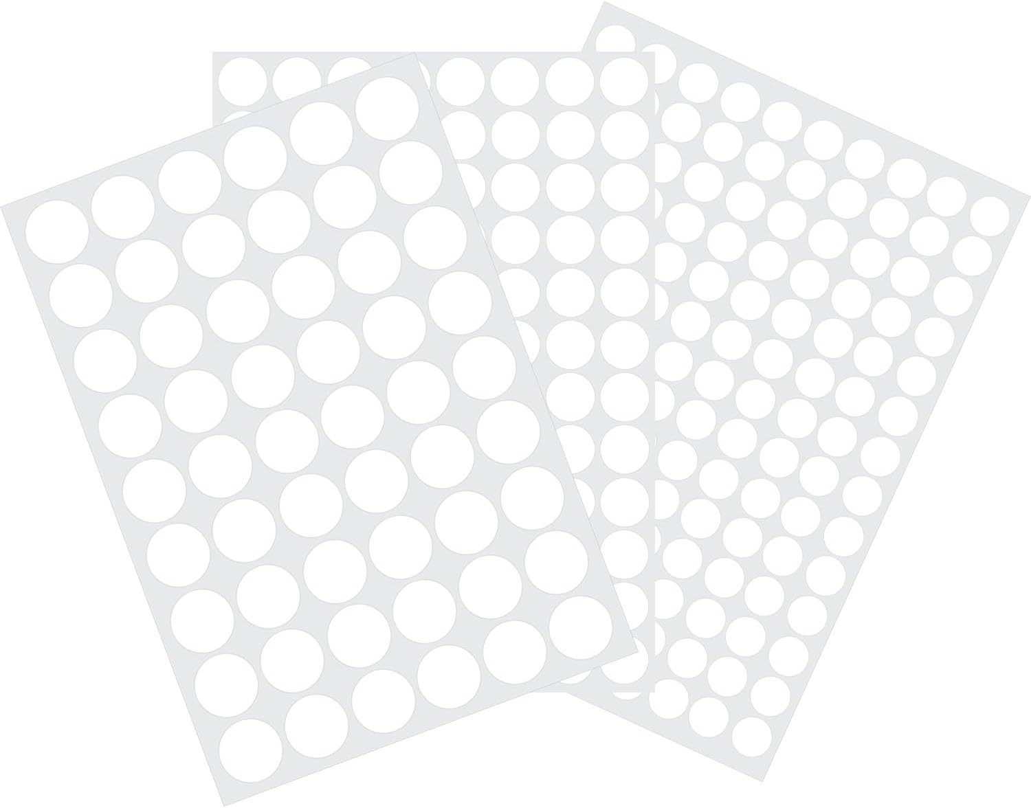 White Screw Hole Cover Stickers 290PCS Self Adhesive Furniture Caps