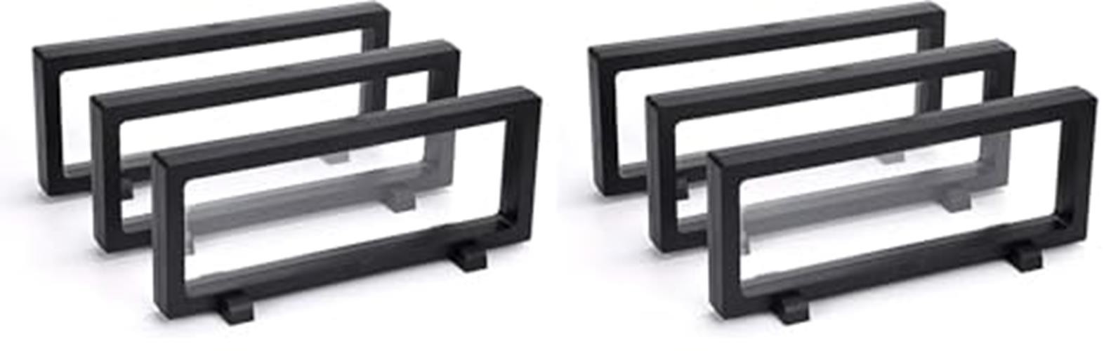 Skelang 3 Pcs 3D Floating Display Case, Black Display Stand Assorted Sizes