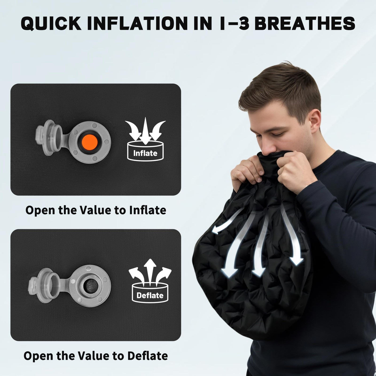 Inflatable Seat Cushion for Travel, Camping, Stadium, Office, and Sports Events