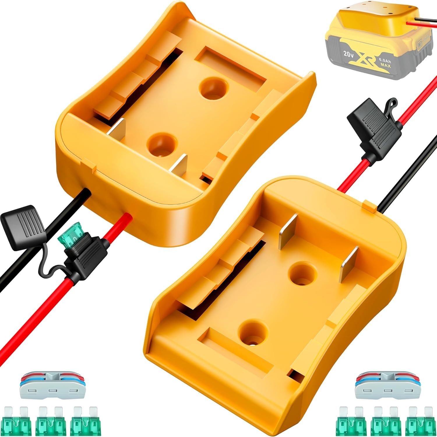 2-Pack for Dewalt 20V Battery Adapter for Power Wheels: Power Tool Drill Battery