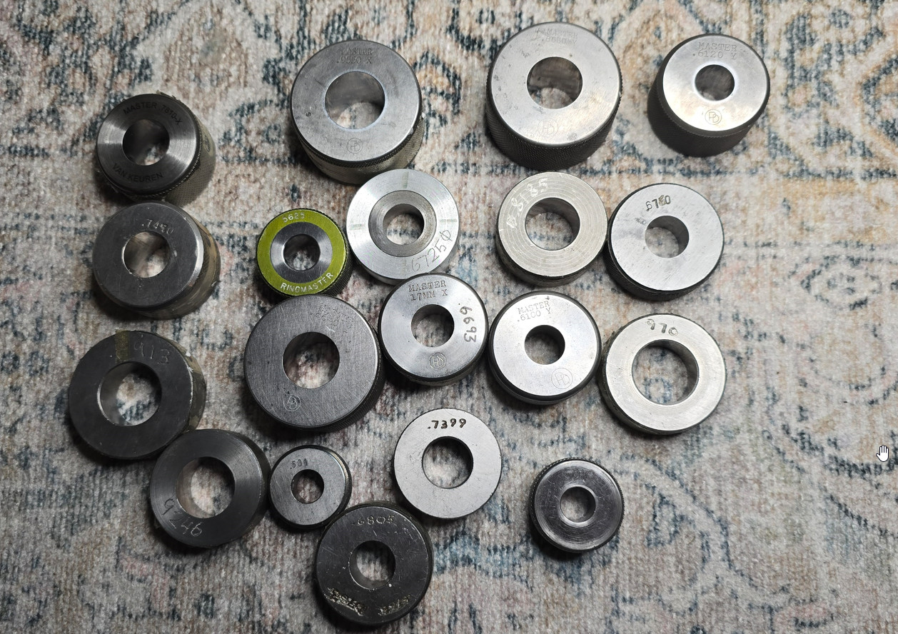 .1"  TO .5"Bore Gage Setting Ring master gage gauge MASTER XX - X