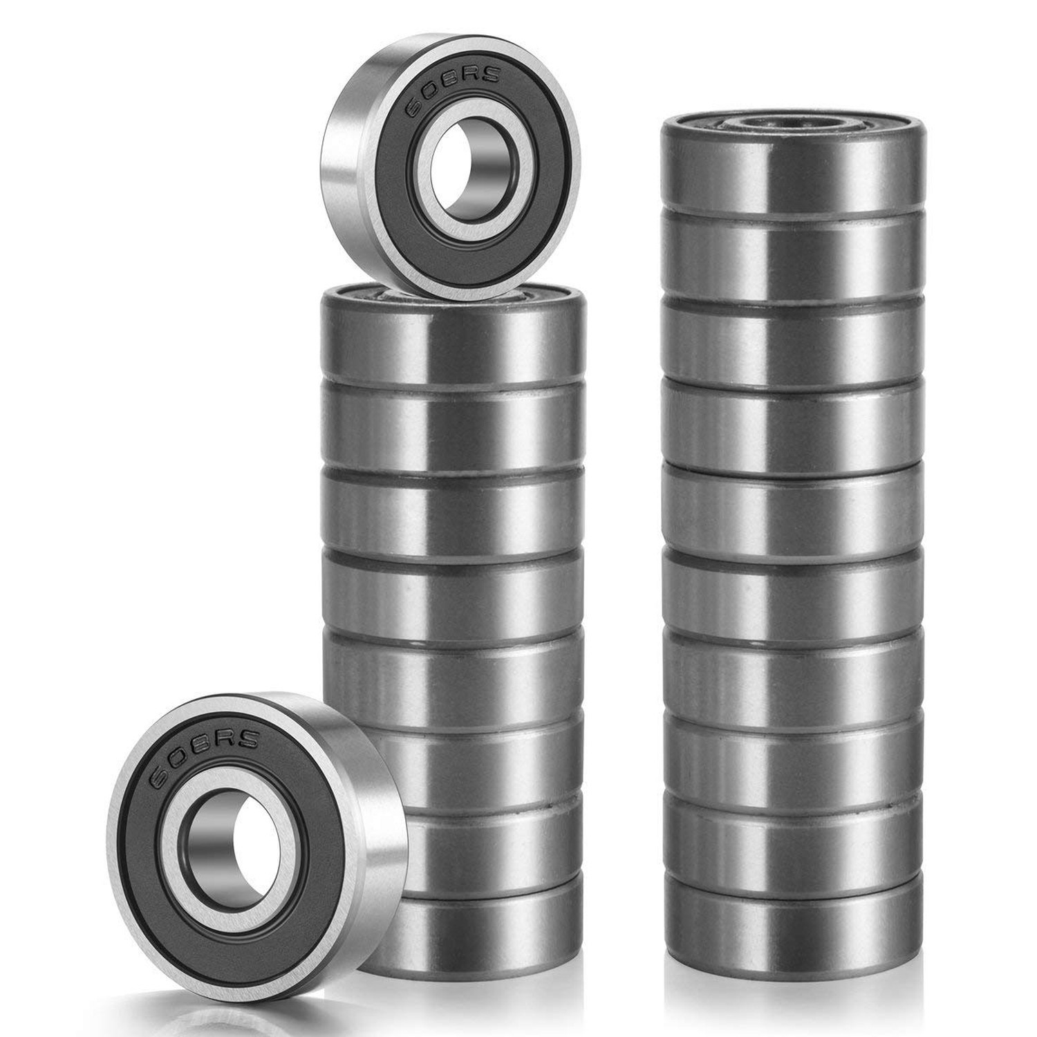 ANCIRS 20pcs 608-2RS Ball Bearing Double Rubber Sealed Miniature Deep Groove ...