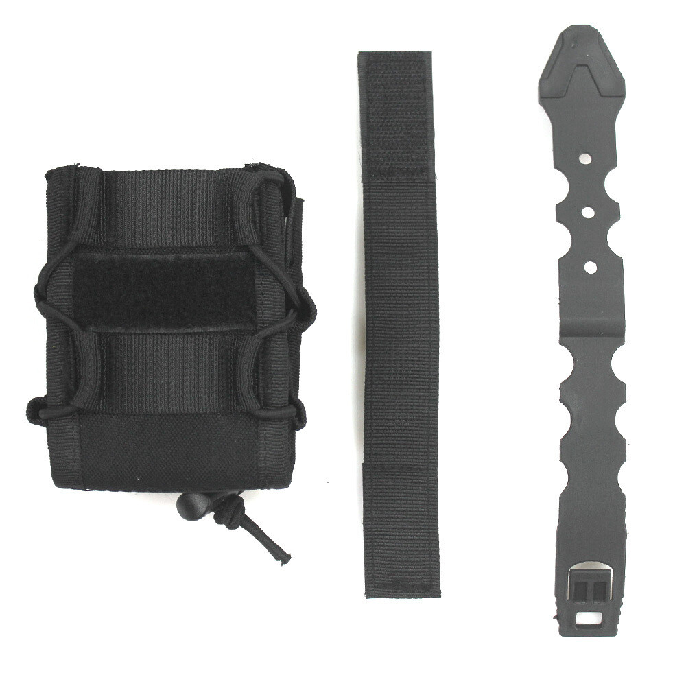 2pcs Molle Handcuff Case Open Top Handcuff Holder and Clip Strap Accessories