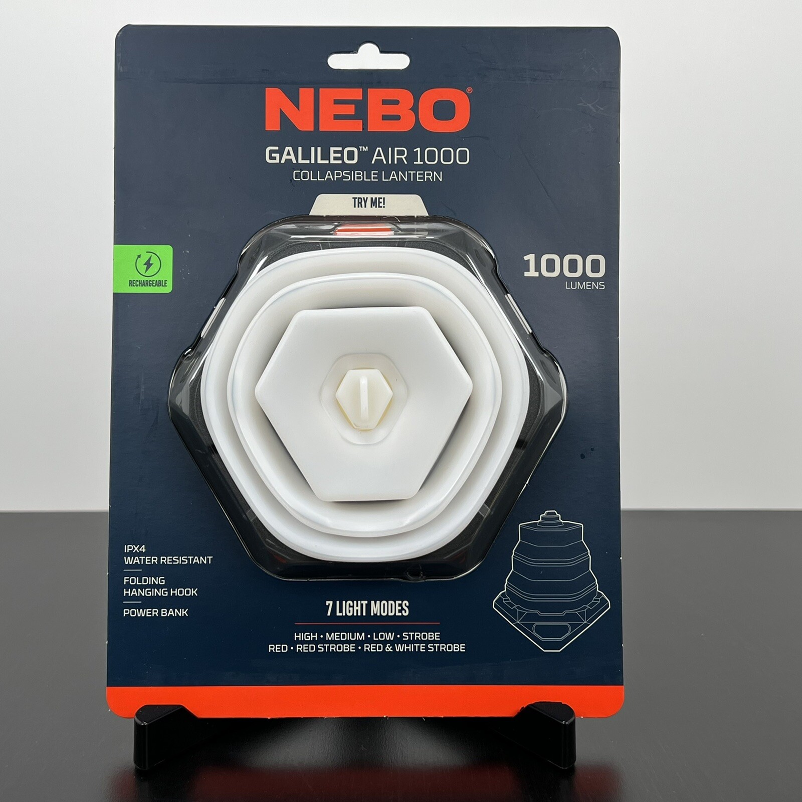 Nebo NEB-LTN-1003 Galileo Air 1000 Collapsible Lantern USB-C Rechargeable - NEW