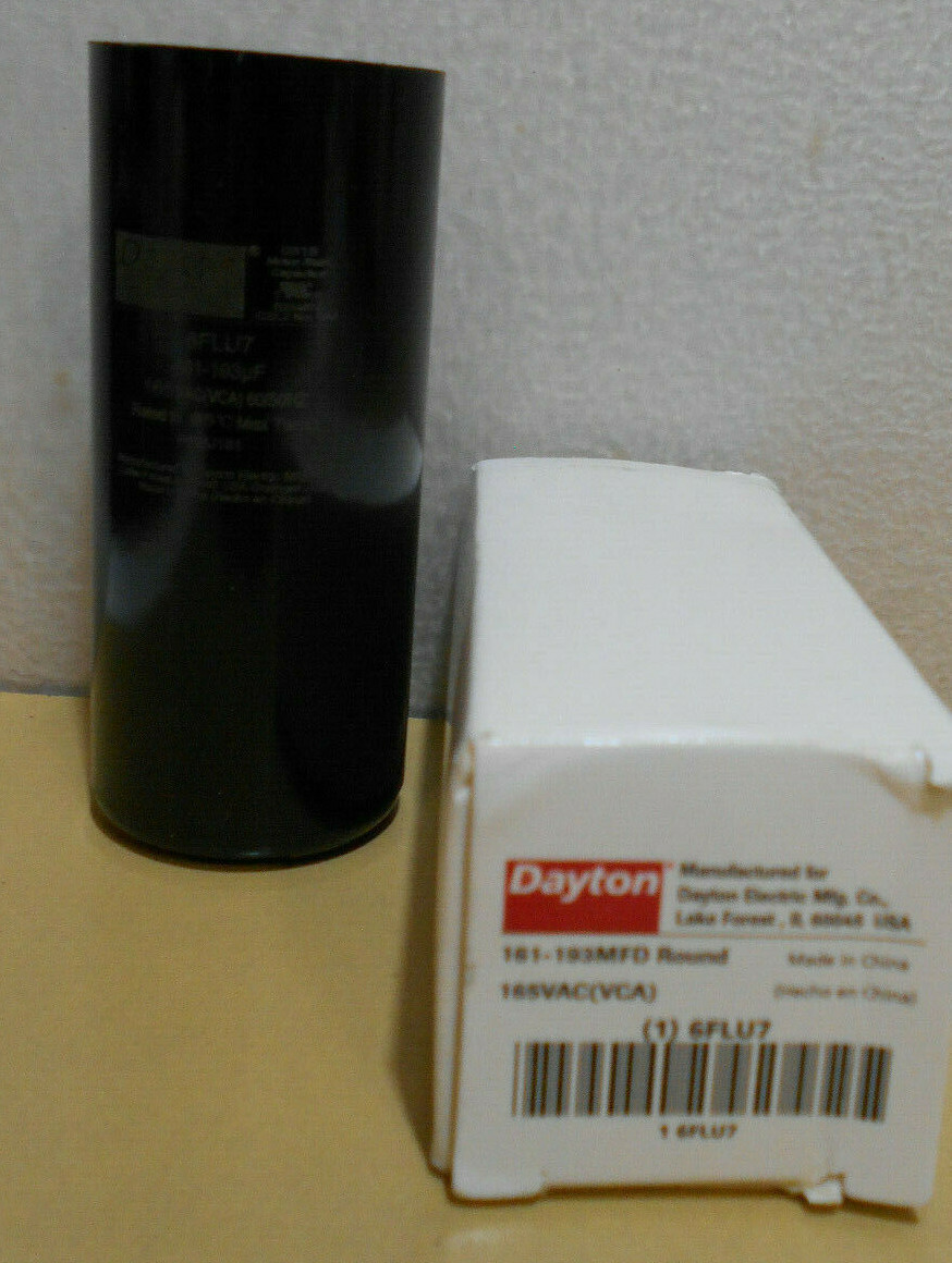 Dayton 6FLU7 Start Capacitor 161-193uf 165vac 60/50HZ PSMJ161