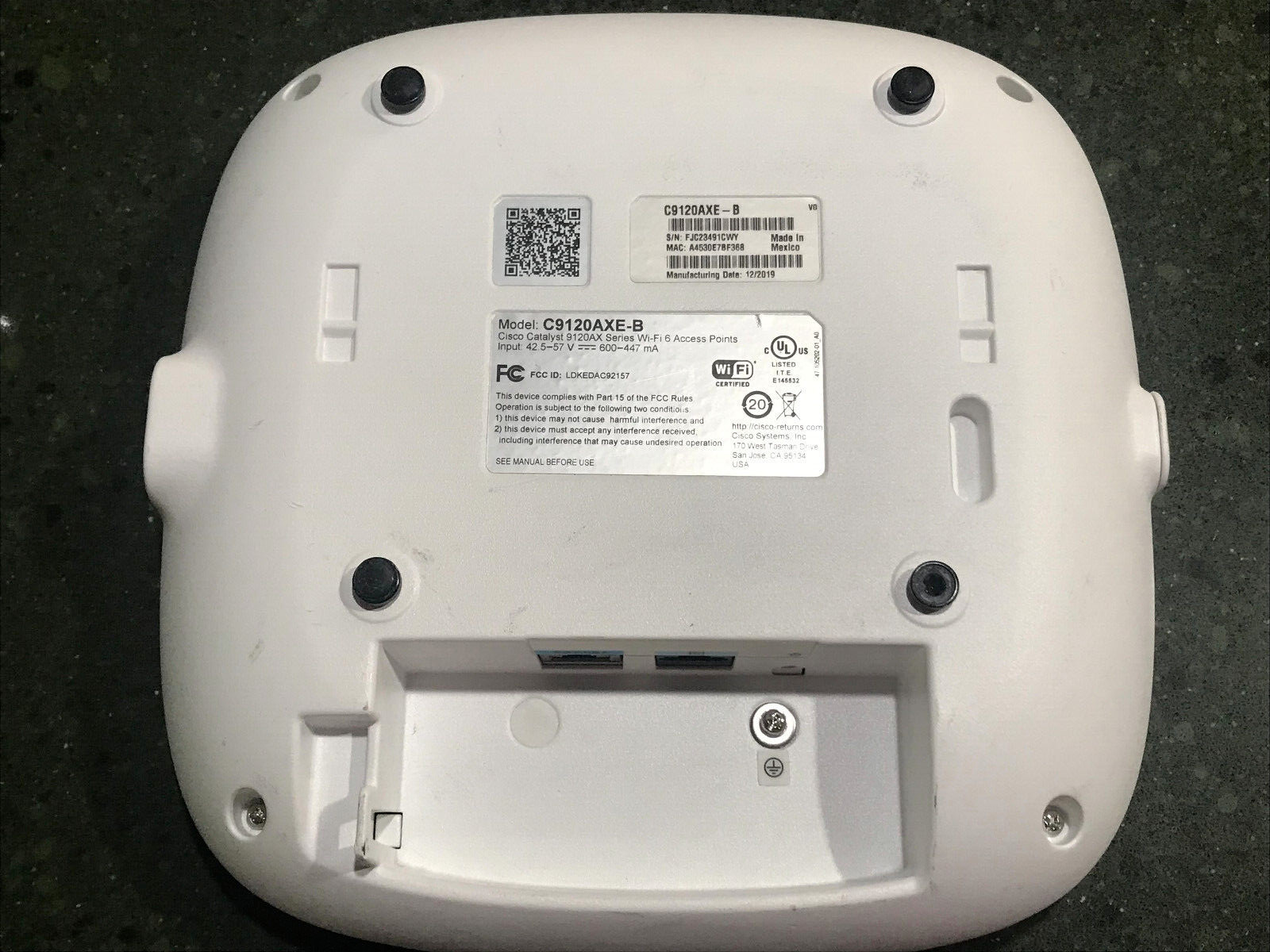 Cisco Catalyst C9120AXE-B Wireless Access Point 9120AXE EWC Antennas NOT INCLUDE