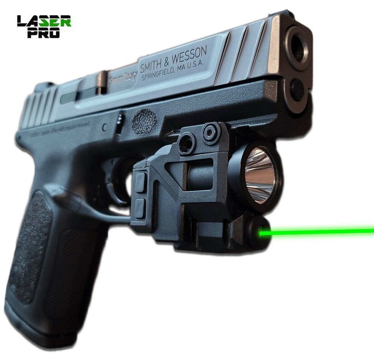 Green Laser Sight + LED Light: S&W SD9VE M&P  9mm M2.0 MP 22 5.7 MP9 2.0 40 10mm