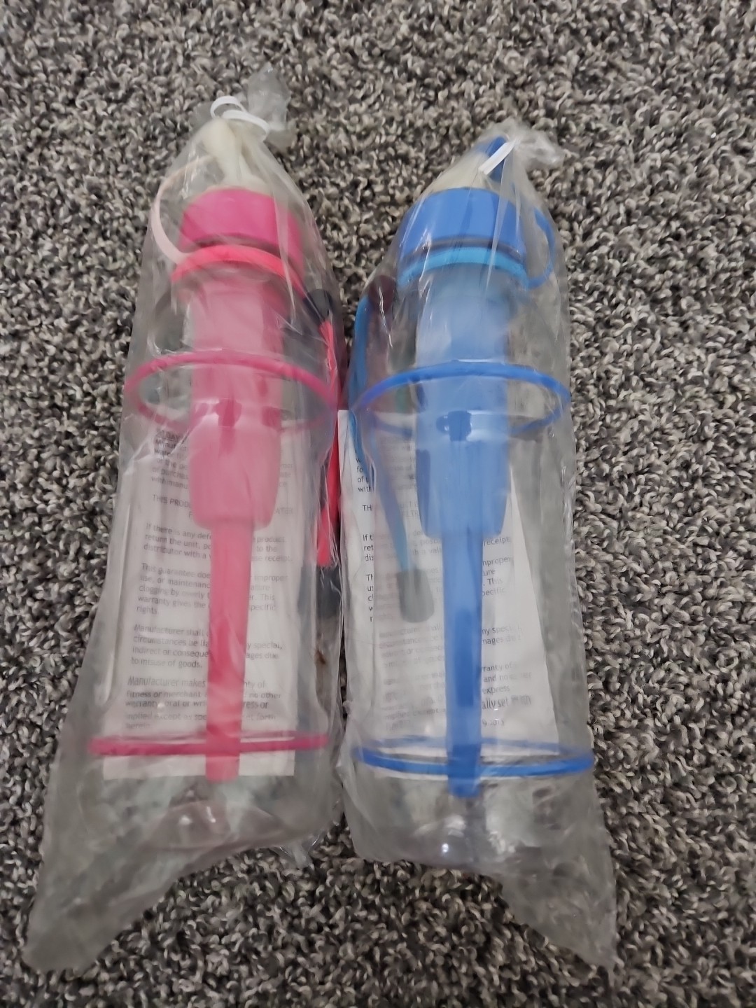 Water Bottle 20oz Seychelle Extreme Filtration Hiking Sports Filtered Red & Blue