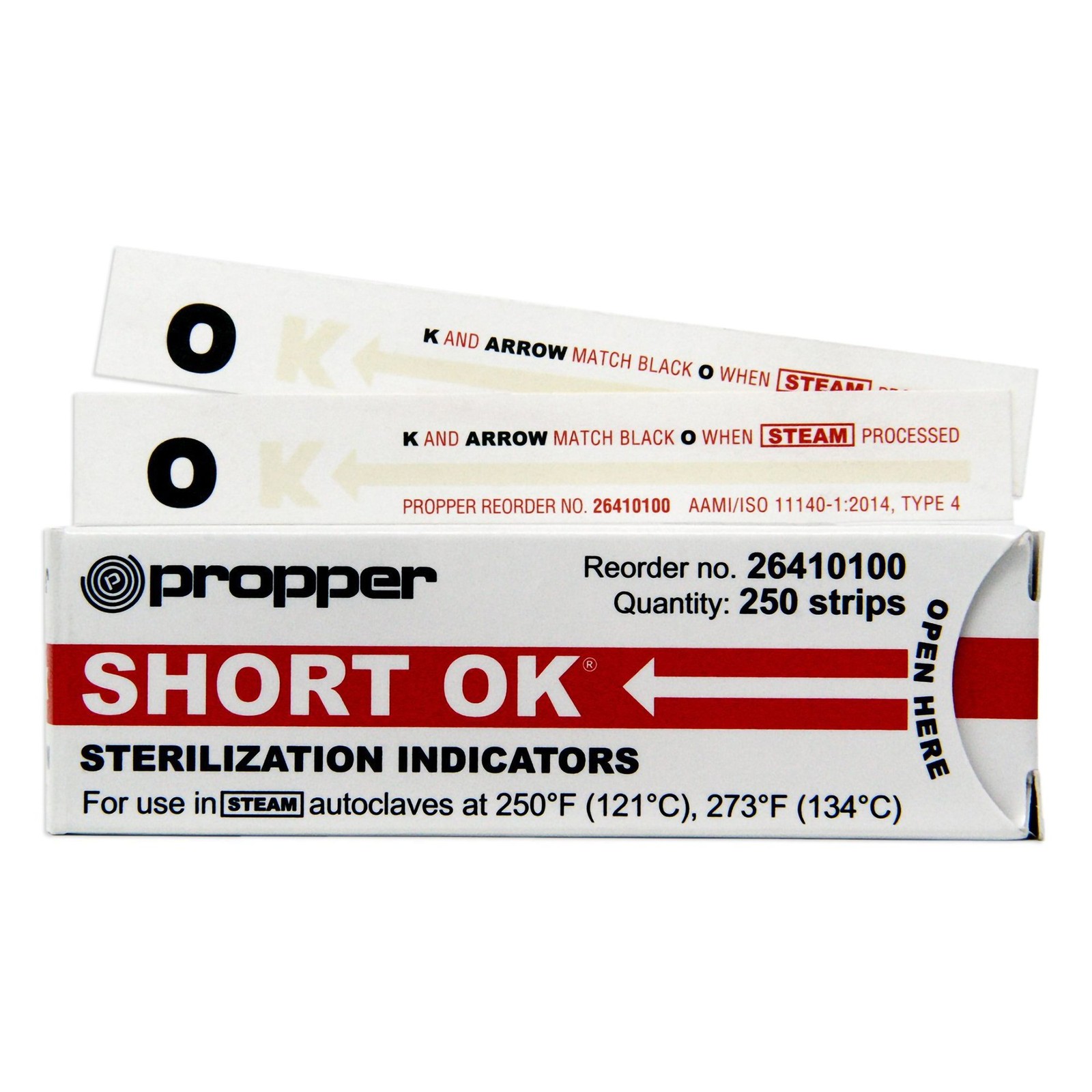 OK Sterilization Chemical Indicator Strip Steam Compatibility 26410100 250 Ct
