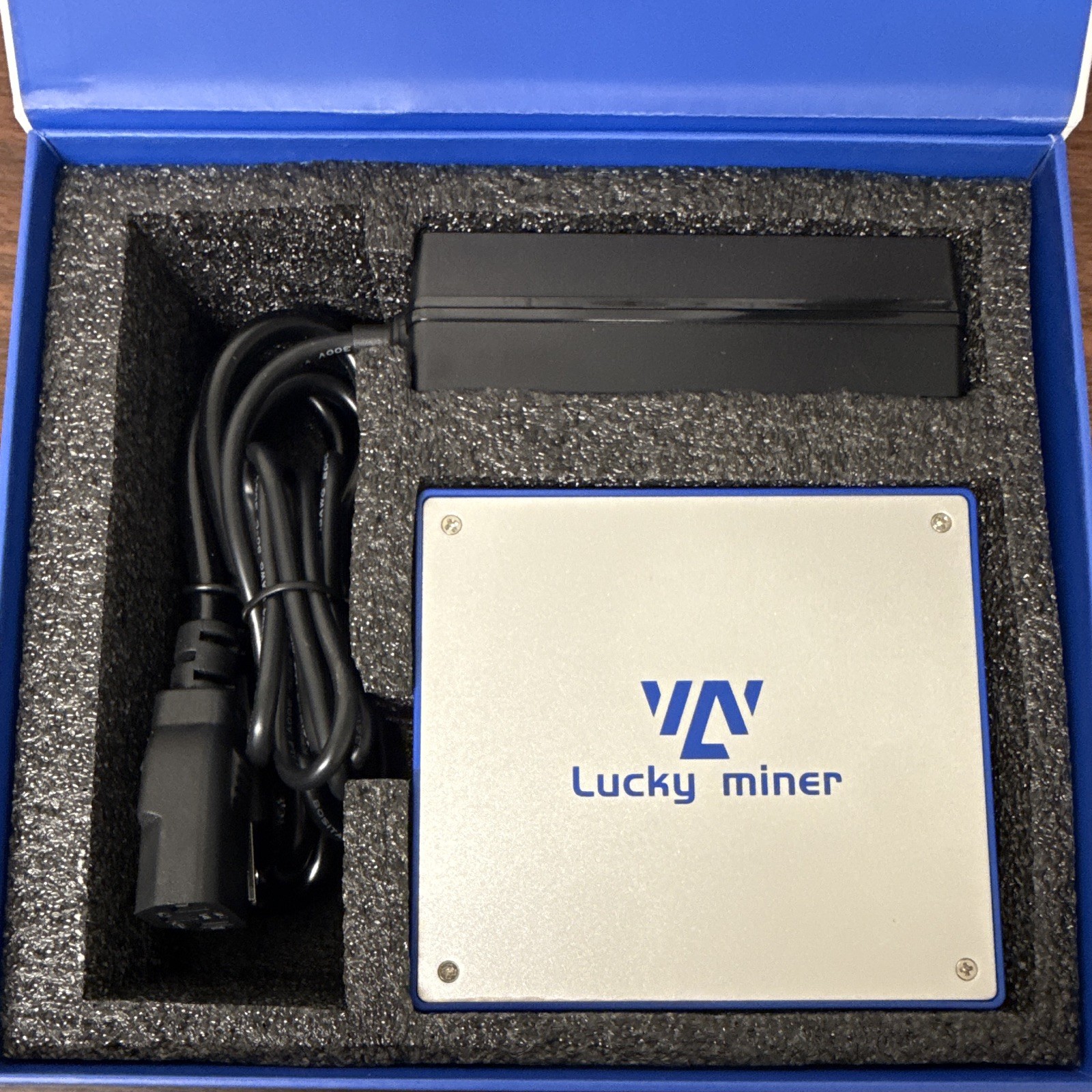 Lucky miner LV07 ASIC Miner SHA-256 1T 15W for Bitcoin w/ Adapter & Manual