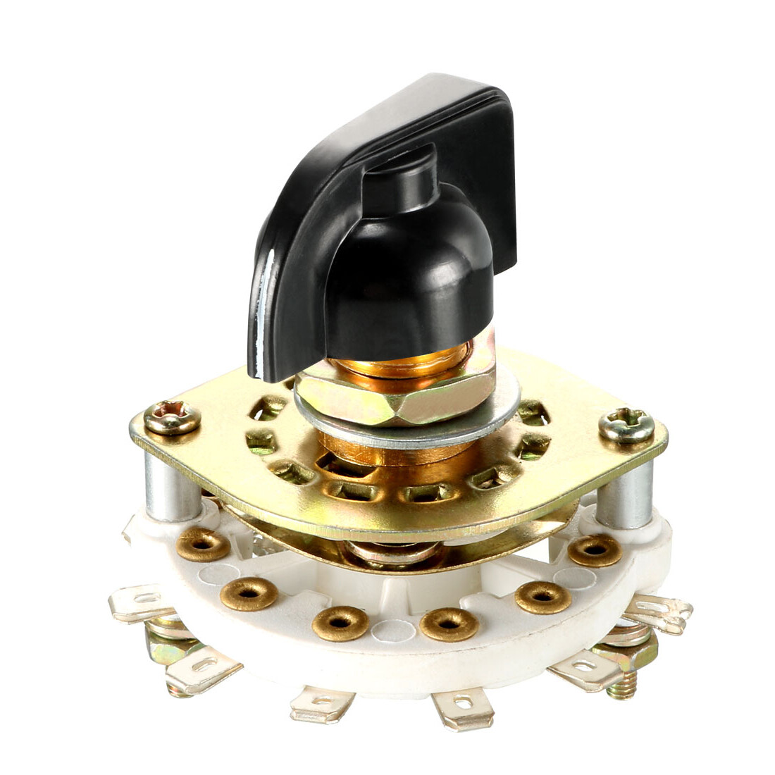 1P7T 1 Pole 7 Position 1Deck Band Channel Rotary Switch Selector with Knob