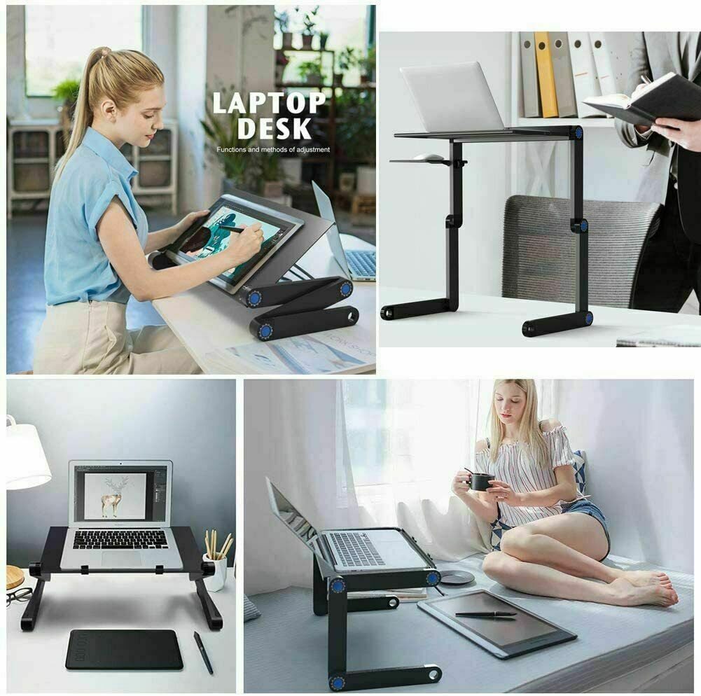 360° Adjustable Foldable Laptop Stand Table Sofa Bed Tray Notebook Computer Desk