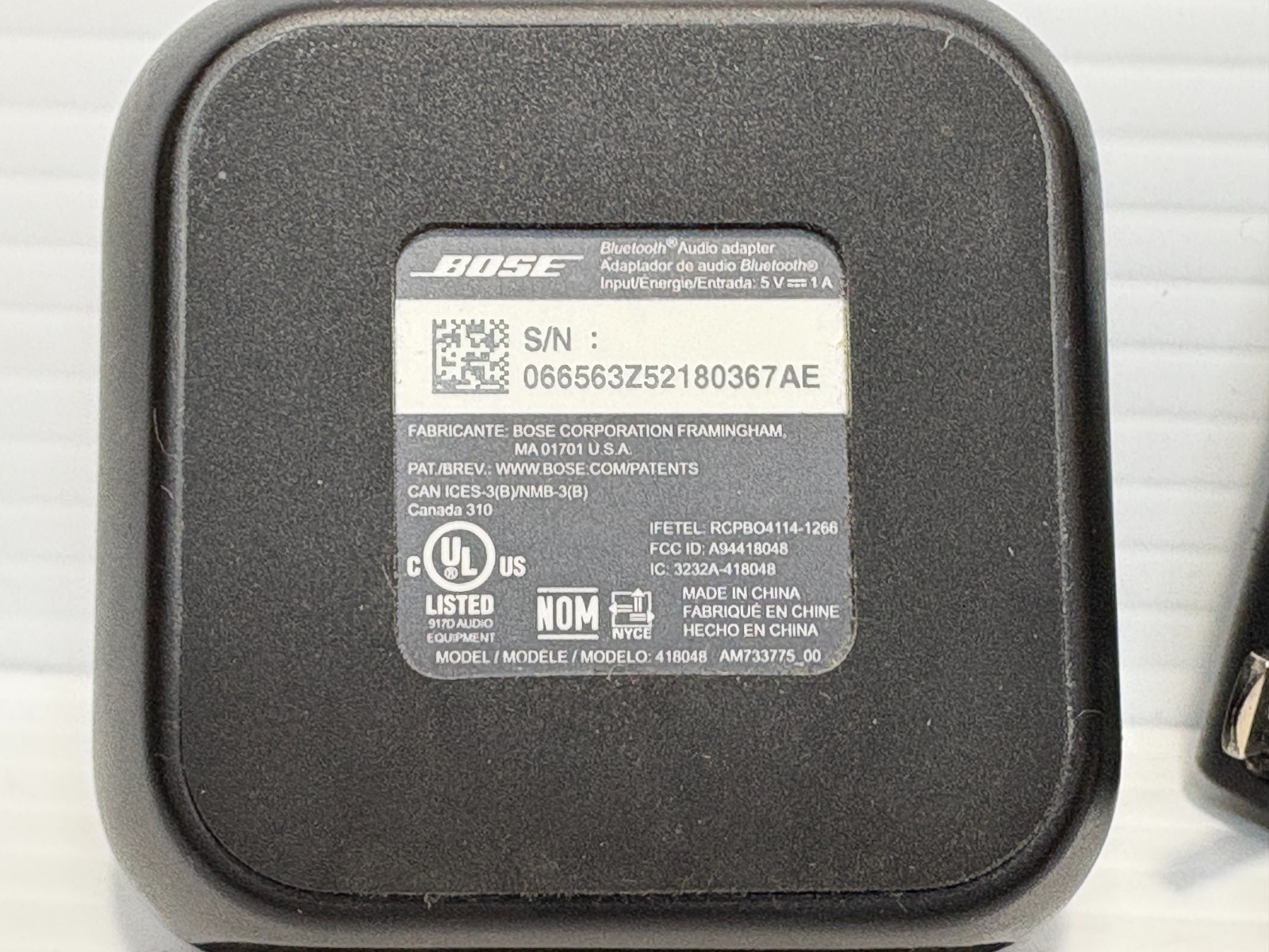 Bose Bluetooth Audio Adapter 418048 With Power Supply Fully Tested And Working
