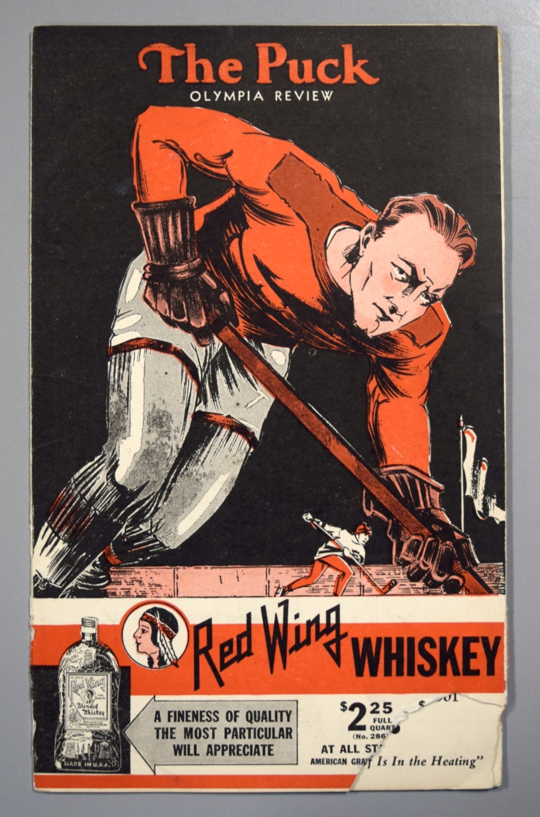 Detroit Red Wings vs New York Americans December 29th 1934 Official Scorecard
