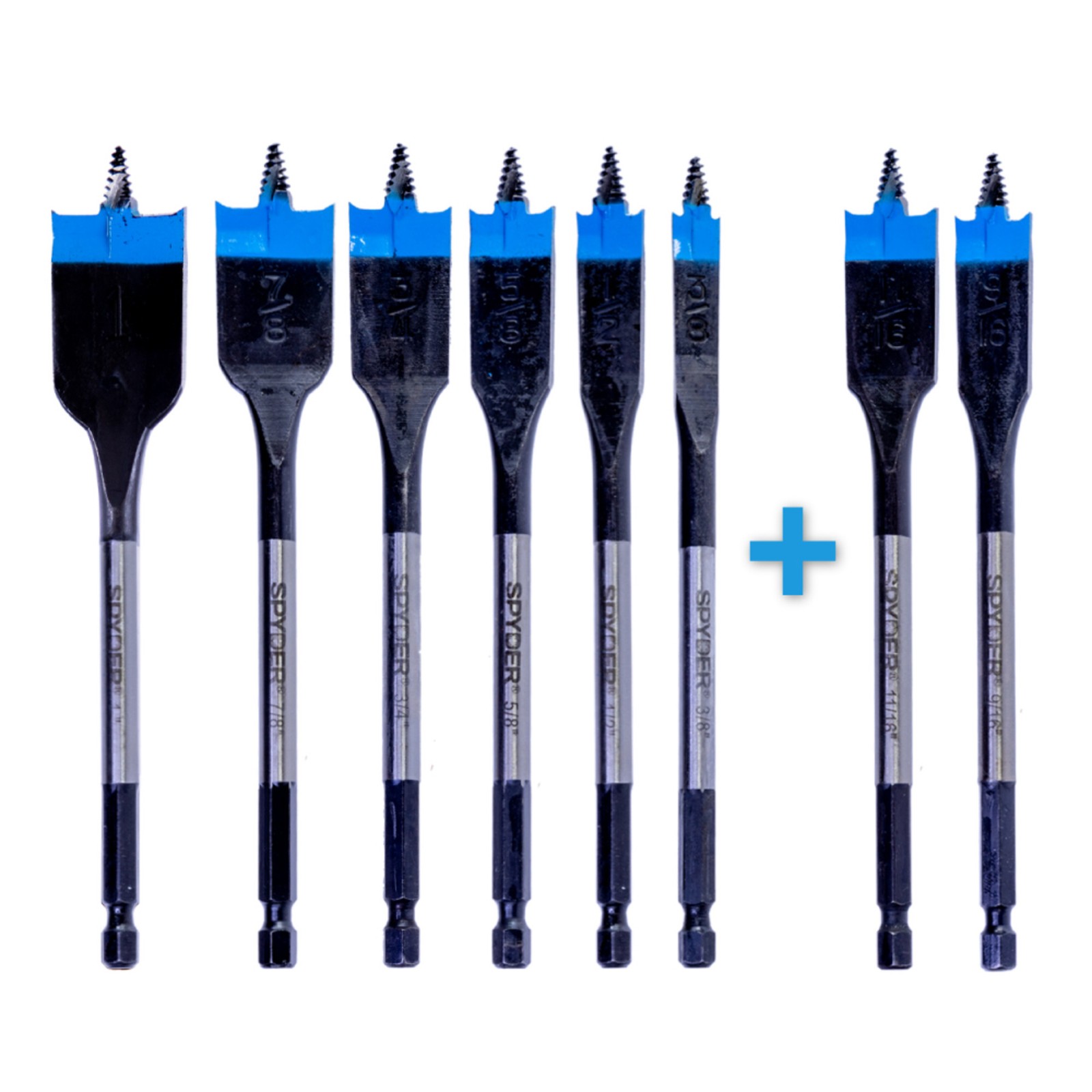 Spyder 8-Piece Spade Bit Set 11036CA-2 Bonus