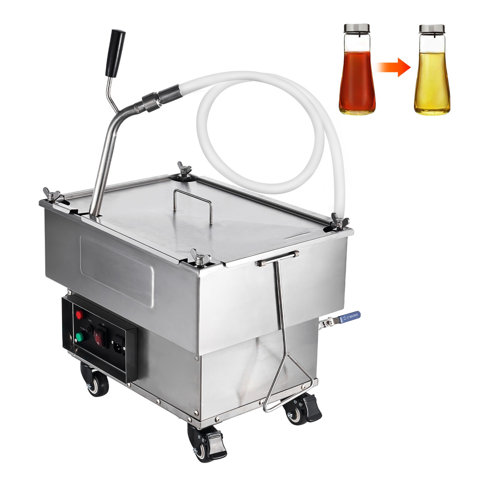 Uimoso Fryer Oil Filter Commercial Cooking Oil Filtration System 18L Capacity