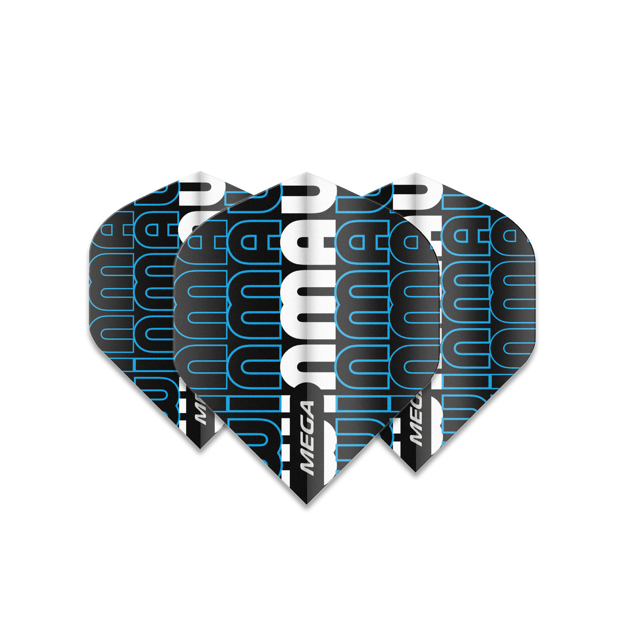 Winmau Mega Standard 75 Micron Flight - Logo Blue & White