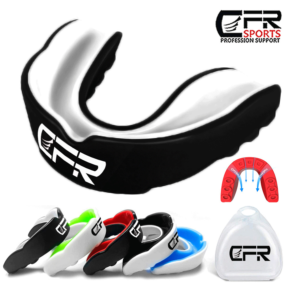 Football Sports Lip Mouth Guard Airflow Gel Gum Shield Mouthpiece Youth & Adult