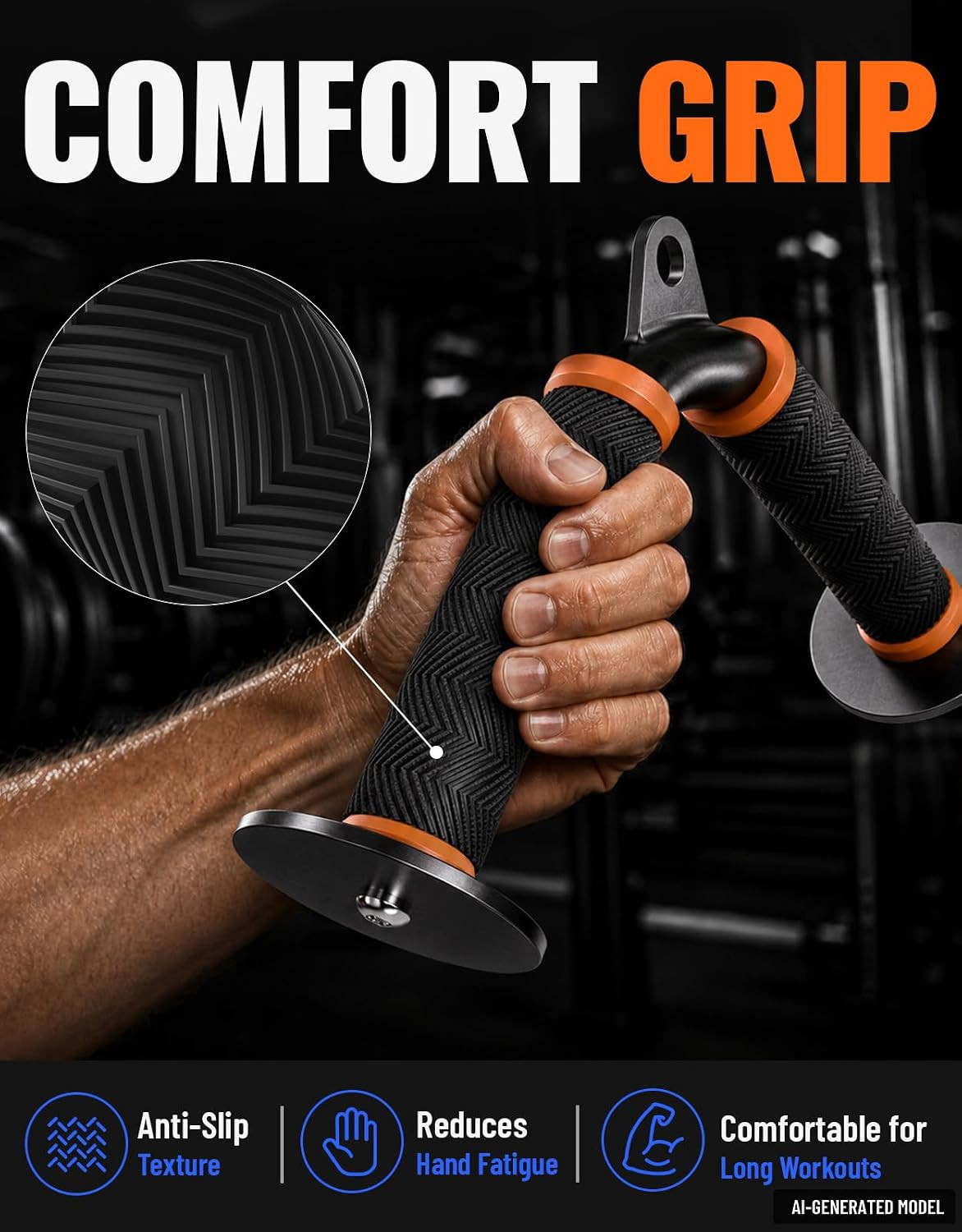 Cable Machine Attachment Set for Gym & Home Workouts, Lat Pulldown Attachments w