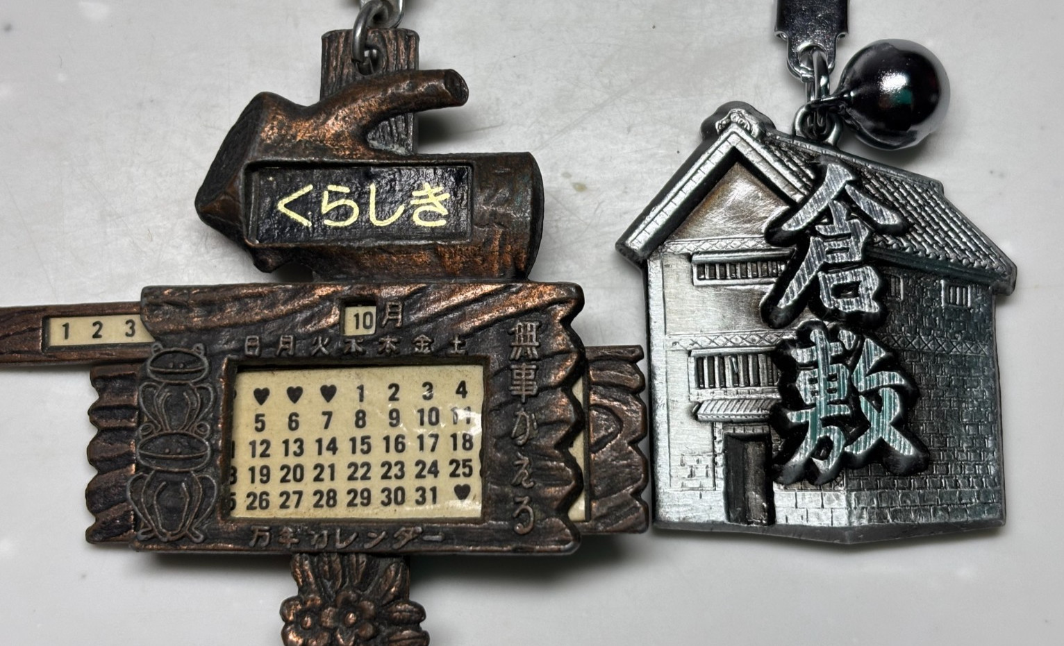 Japanese Culture Vintage Kurashiki Keychain Retro Souvenir Japan