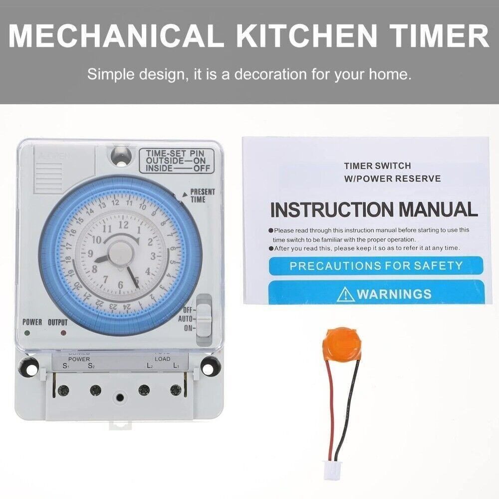12V AC/DC Mechanical Time Control Switch Pc Mechanical Timer Electrician