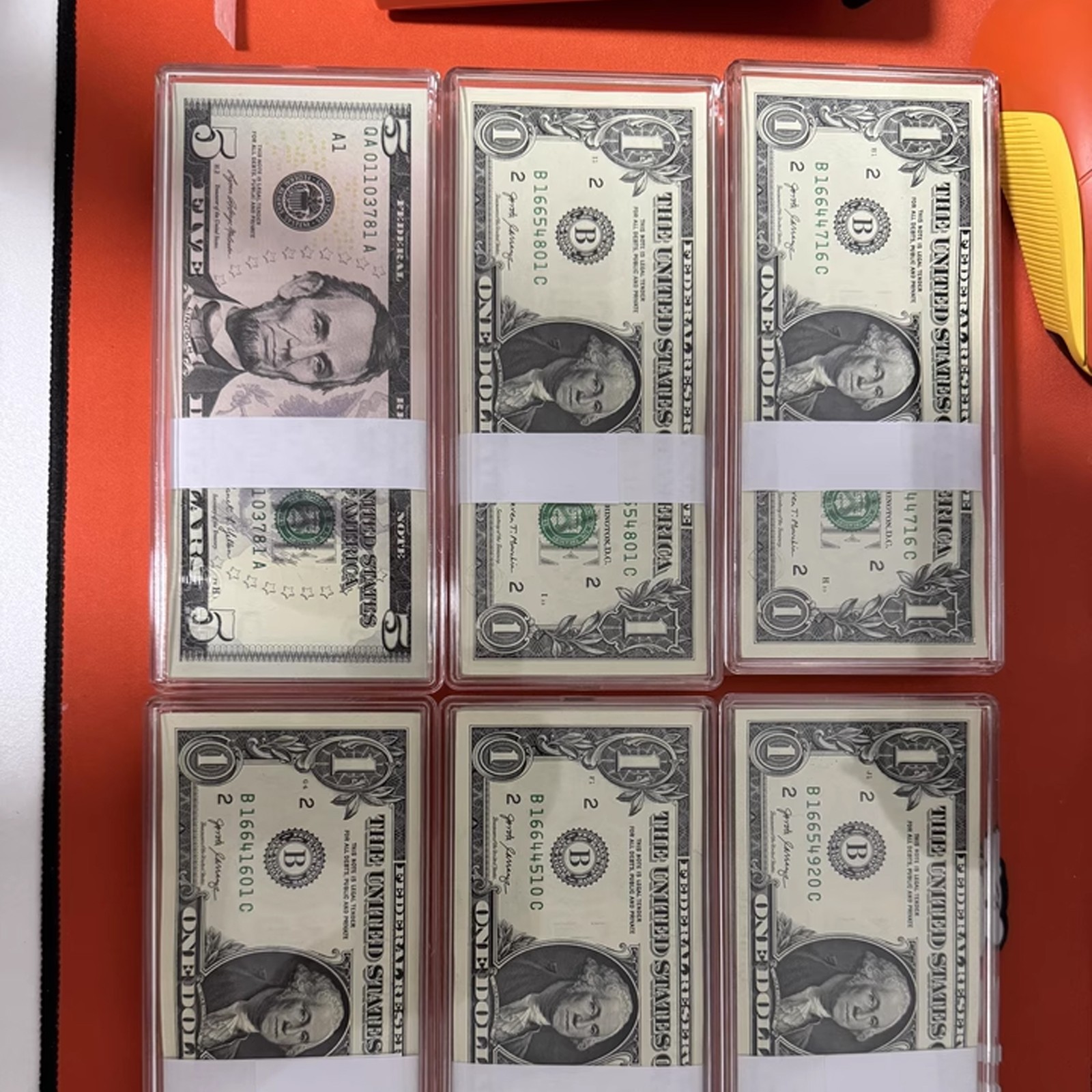 Acrylic Box Bundle US Dollar Banknote Currency Bills Display Storage Case Holder