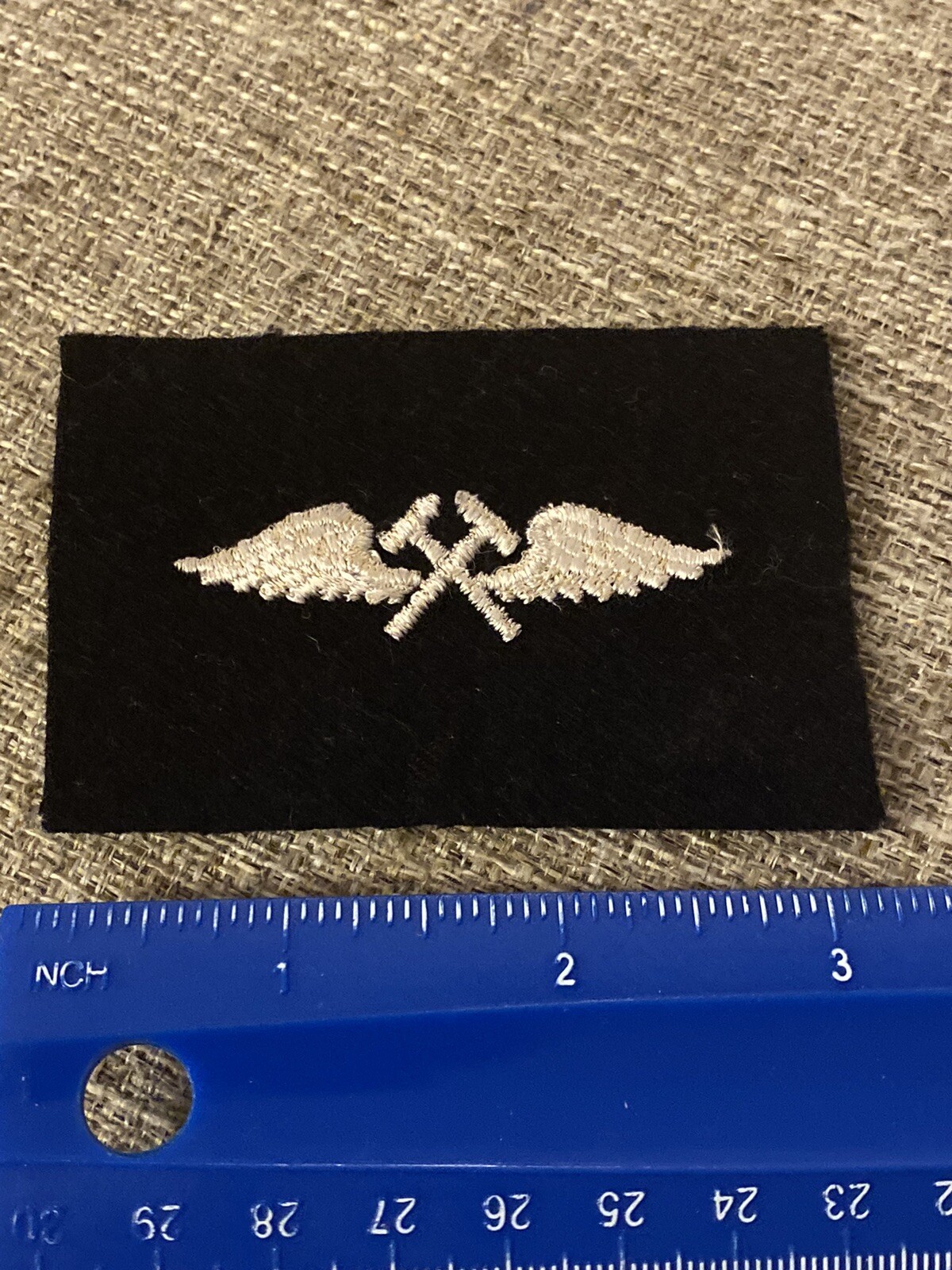 USN US Navy Aviation Metalsmith Patch Black Rate Rating Symbol INV8529
