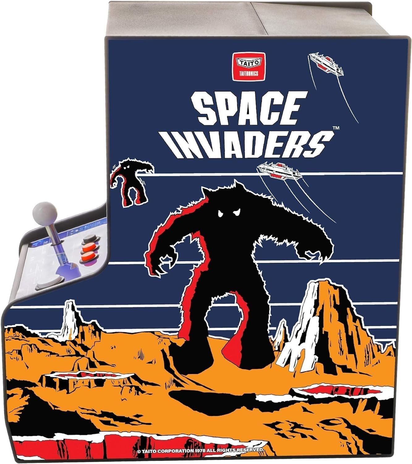 Authentic Space Invaders Arcade Machine: Playable 6.75” Collector's Edition