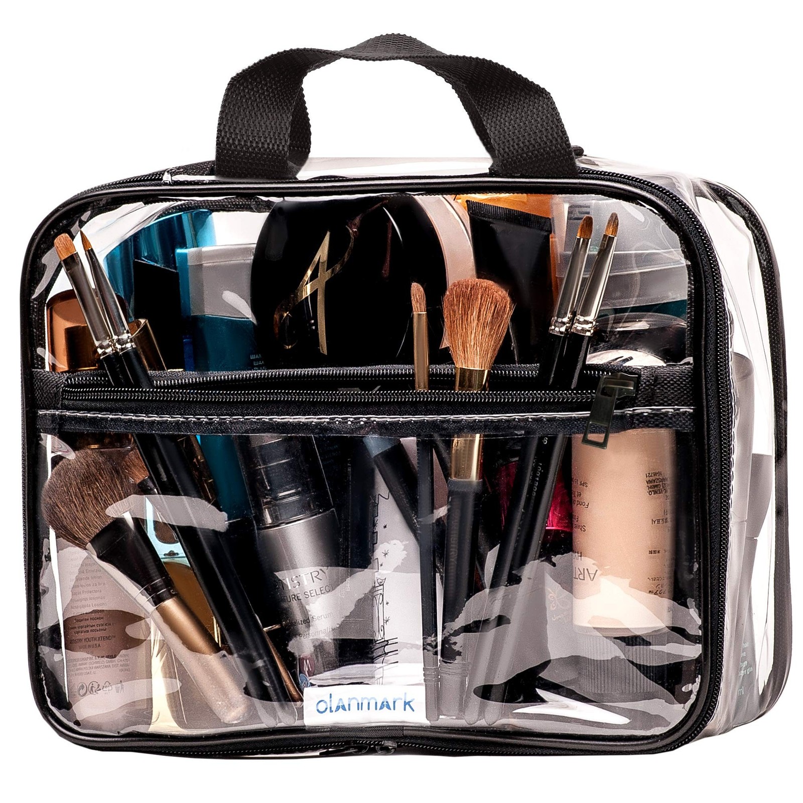 Clear Toiletry Bag - PVC Makeup Bag - Large Transparent Cosmetic Travel Case ...