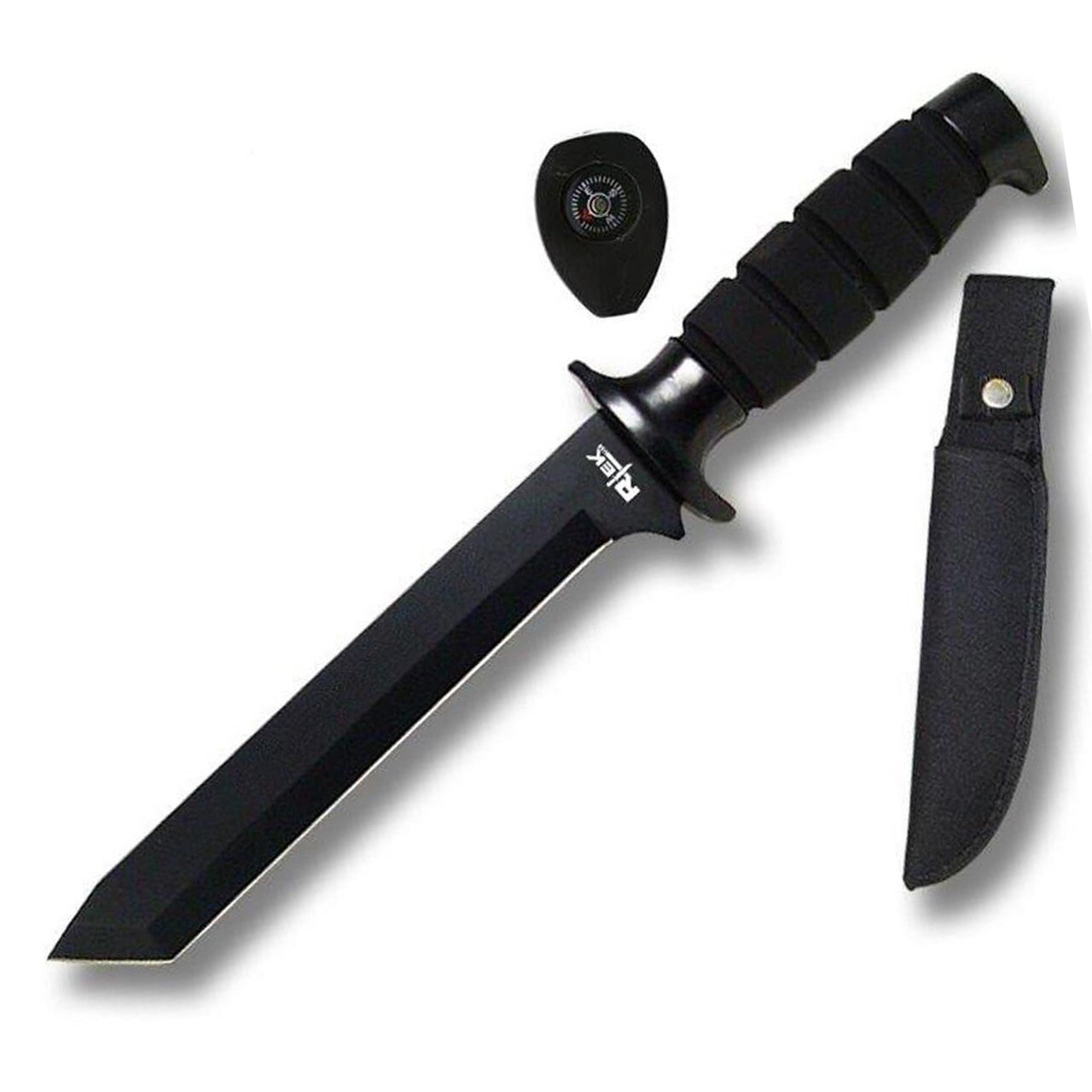 RT 360-A - 12" Hunting survival Knife with sheath & compass survival
