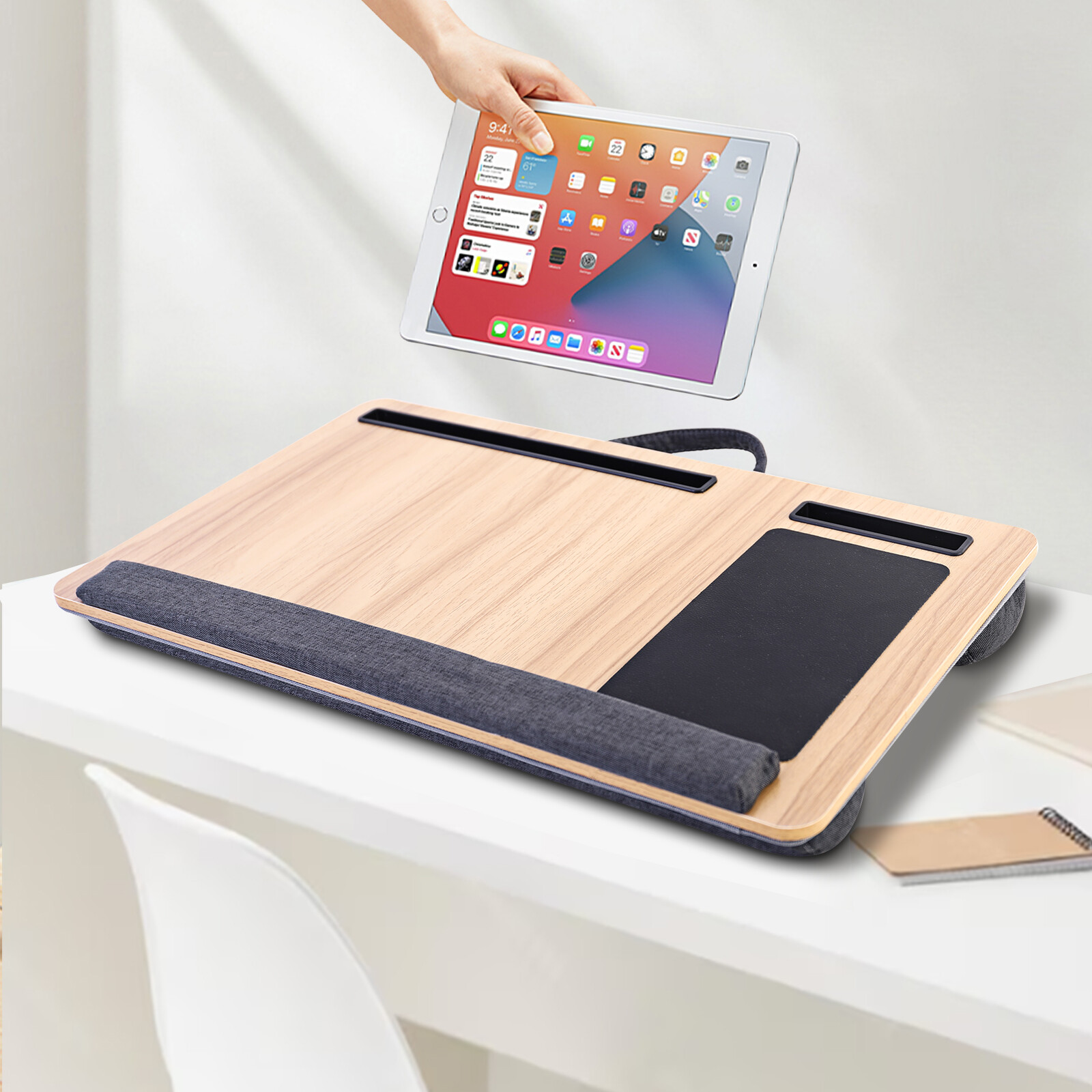 Portable Laptop Desk Table Tray Lap Computer Support Cushion Bed Pillow Cushion