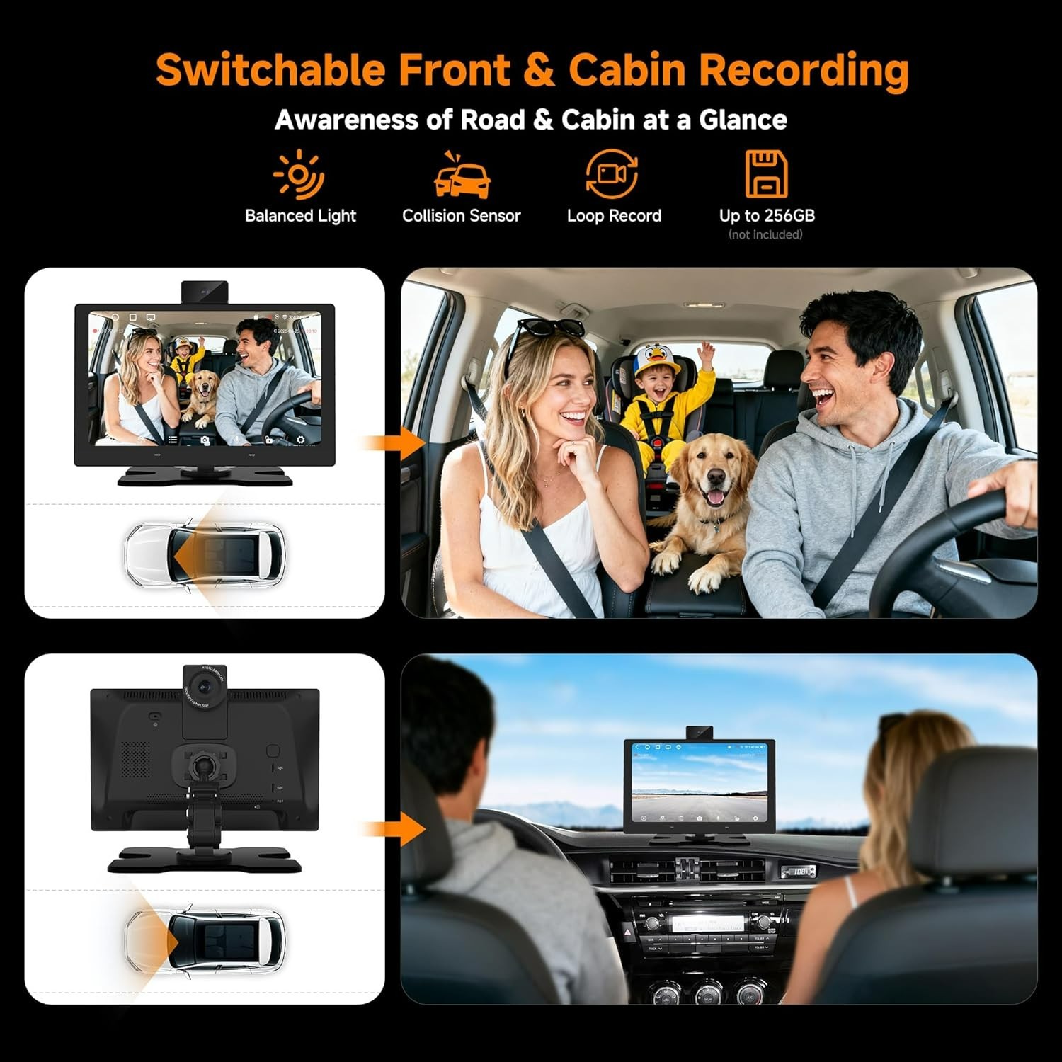 P6 9" PREMIUM CarPlay/Android Auto Touchscreen, DashCam, Bluetooth, GPS