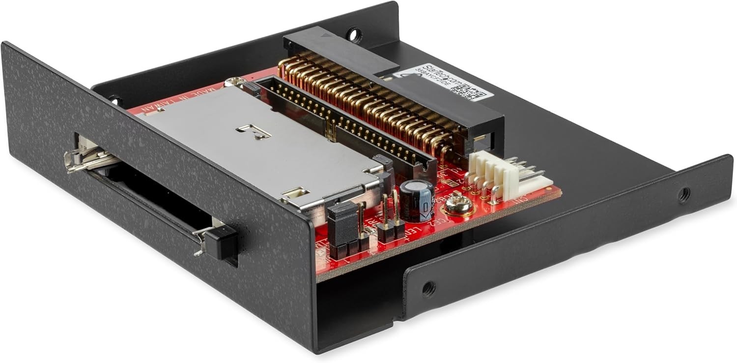 StarTech 3.5in Compact IDE Drive Bay Adapter CF SSD Card Reader TAA 35BAYCF2IDE